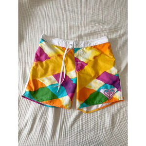 Women's ROXY Swim Board Shorts Juniors 9 Multi-color Yellow